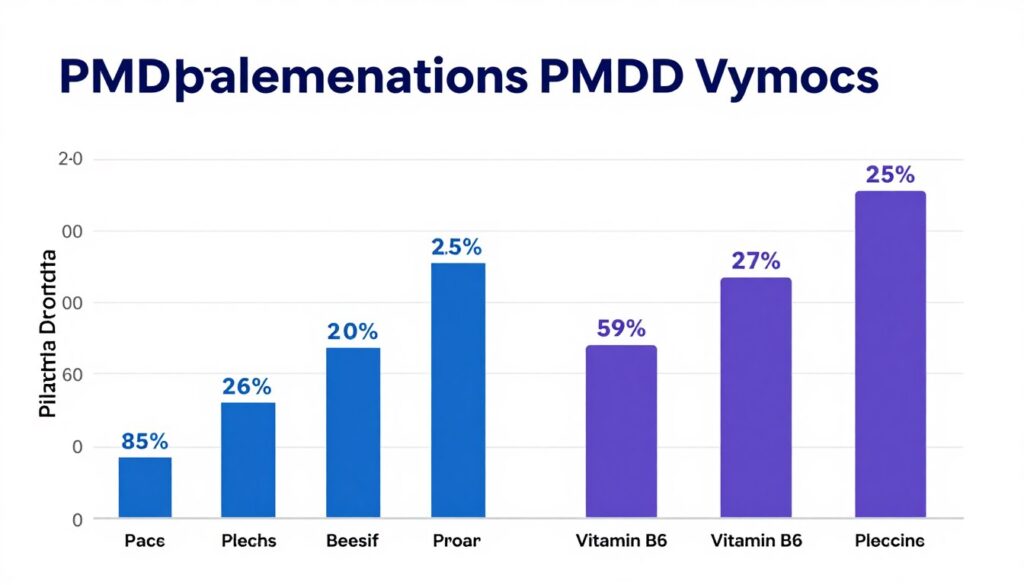 Graph showing positive results from clinical trials of vitamin B6 for PMDD symptoms