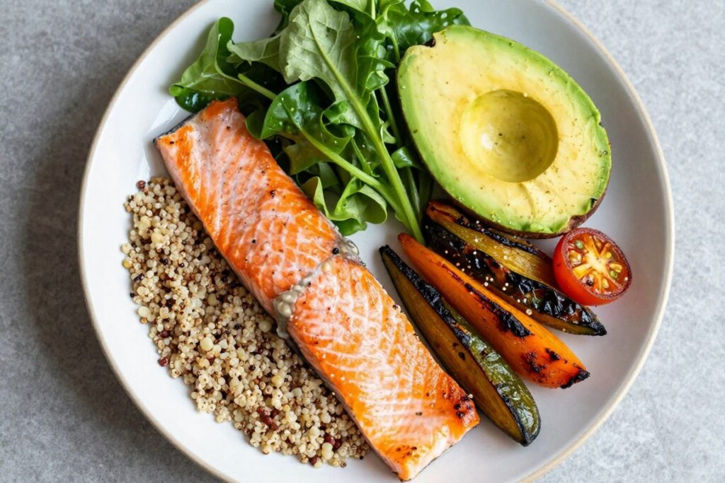 PMDD-friendly meal with anti-inflammatory foods