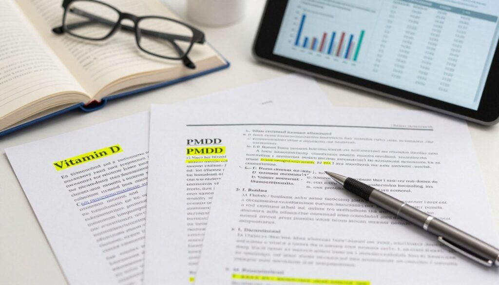 Research studies examining vitamin D for PMDD treatment