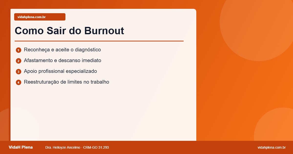 Passos essenciais para sair do burnout — VidaH Plena