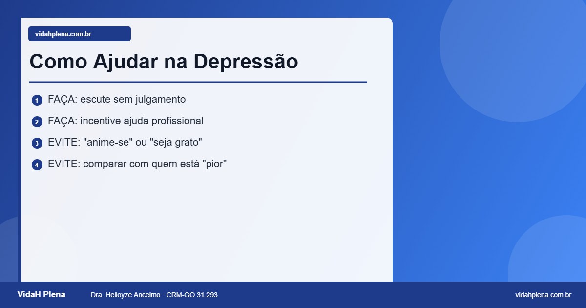 O que fazer e evitar ao ajudar alguém com depressão