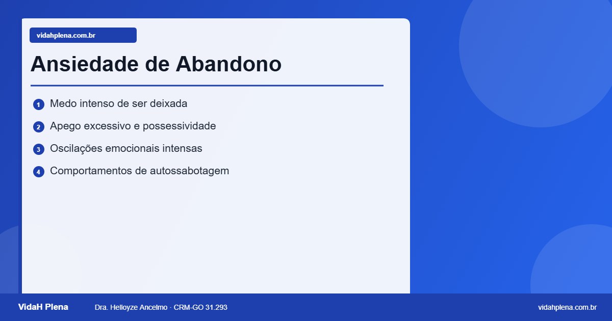 Sinais de ansiedade de abandono — VidaH Plena