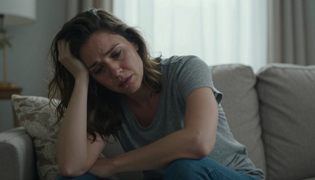 woman experiencing burnout and emotional exhaustion from chronic anxiety